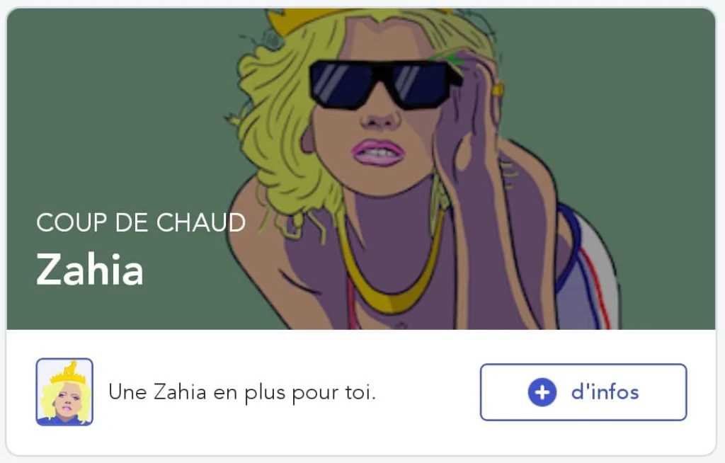 bonus MPG : Zahia