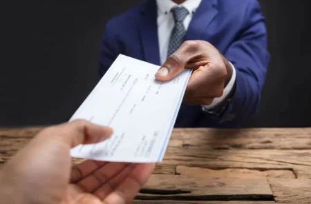 Remise de chèque de banque
