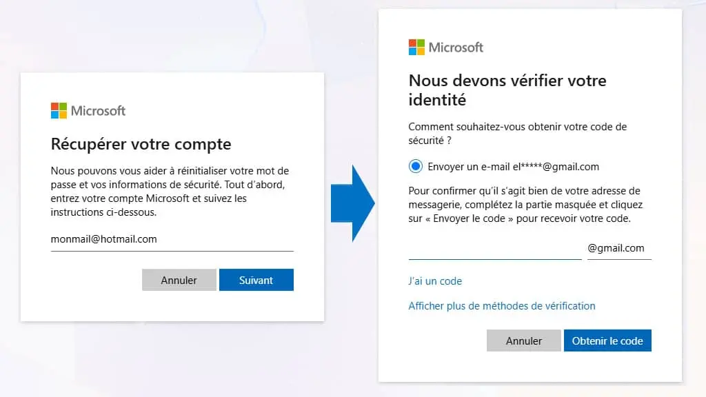 récuperer un compte hotmail : mot de passe oublié
