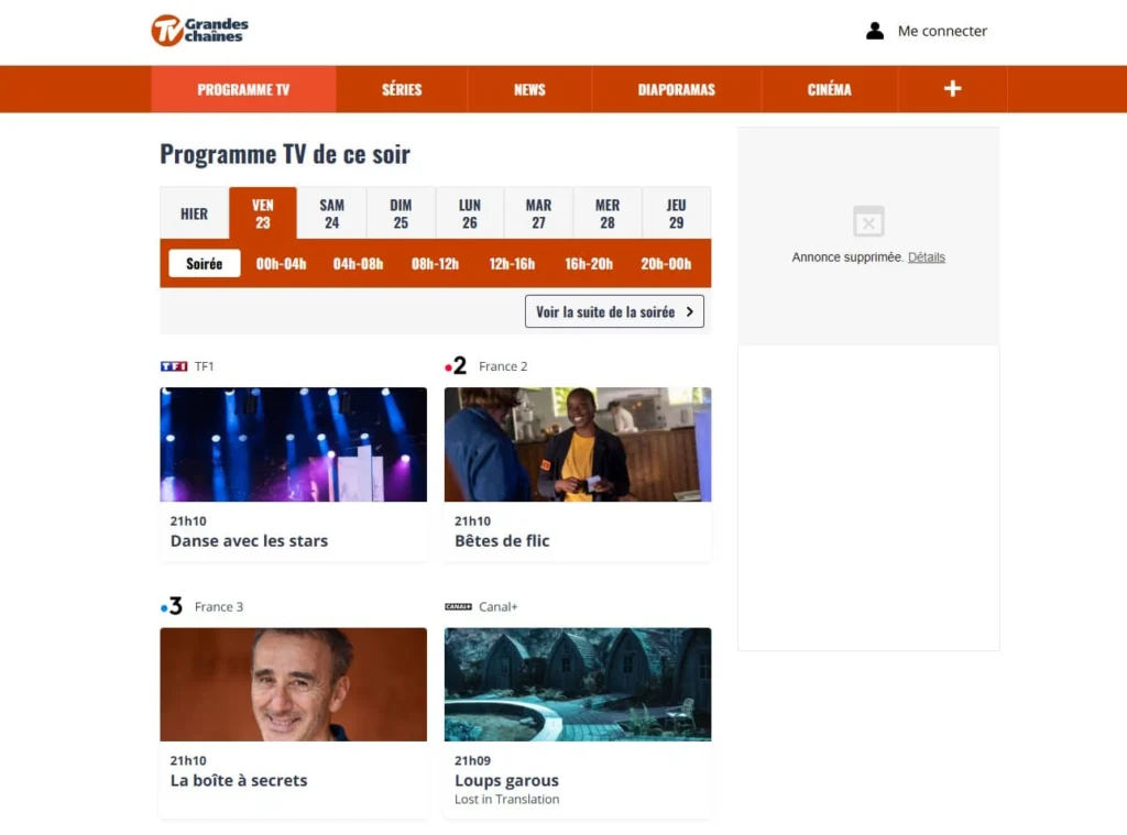 cesoirtv tv grandes chaines