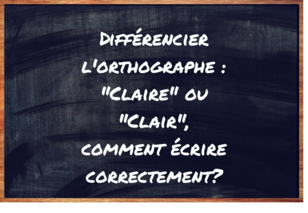 "Claire" ou "Clair" ?