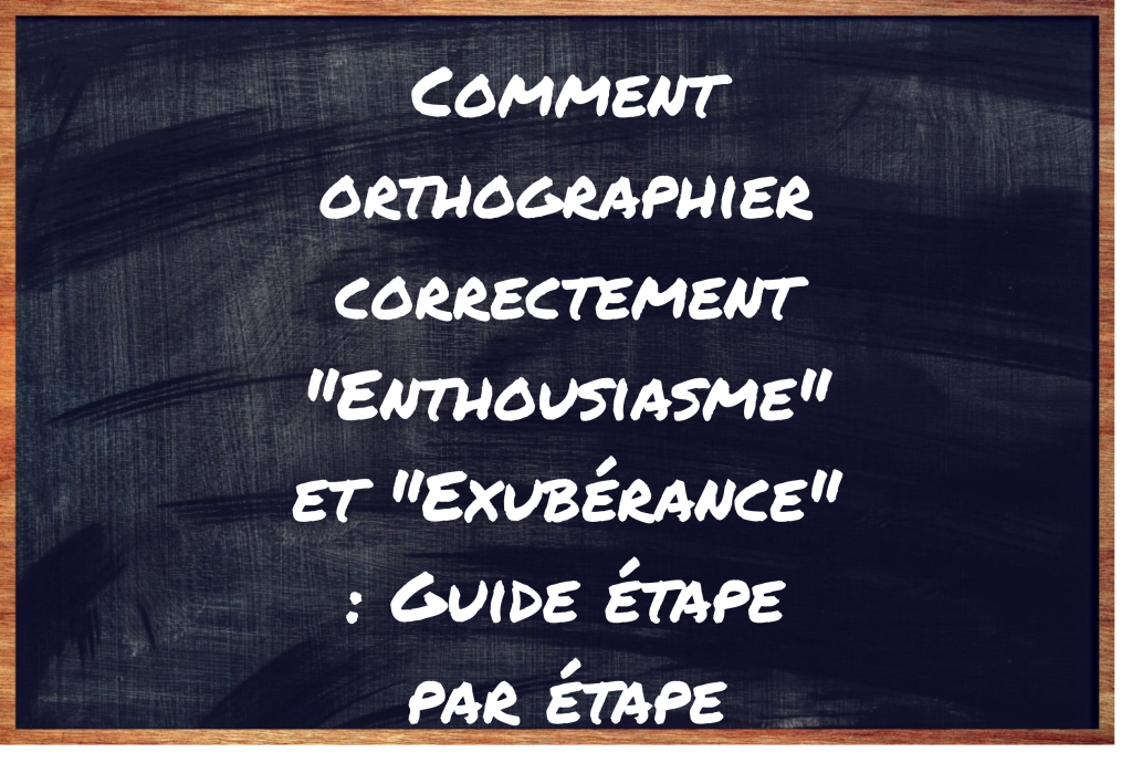 "Enthousiasme" ou "Exubérance" ?