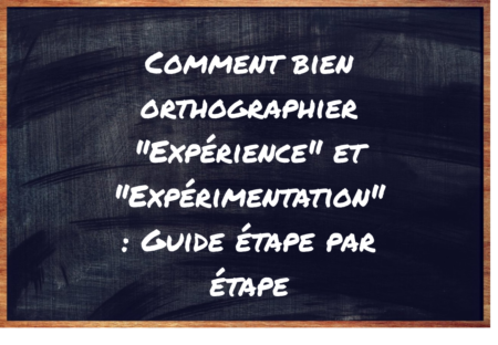 "Expérience" ou "Expérimentation" ?
