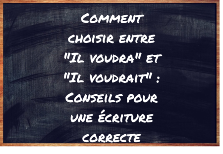 "Il voudra" ou "Il voudrait" ?