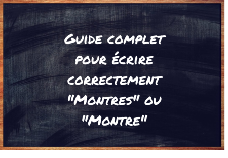 "Montres" ou "Montre" ?