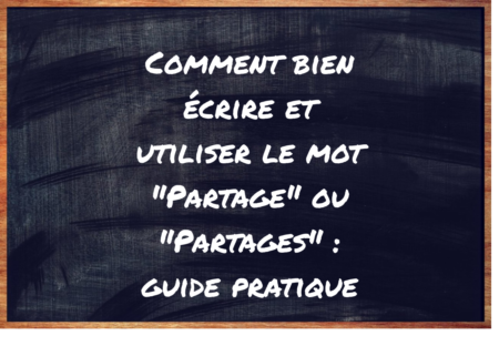 "Partages" ou "Partage" ?