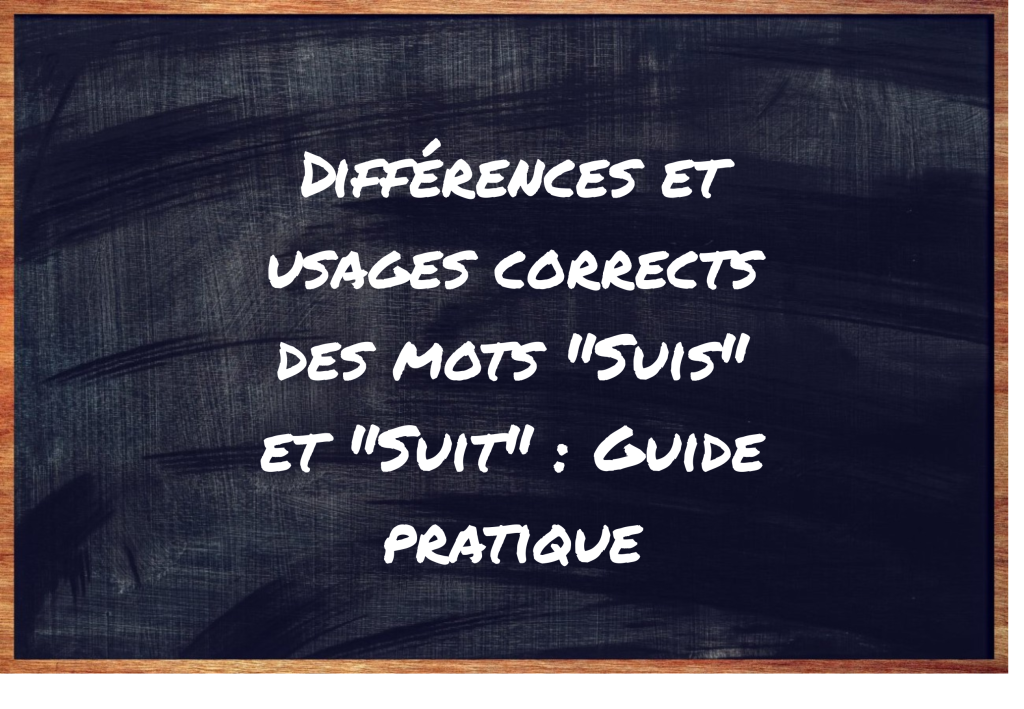 "Suis" ou "Suit" ?