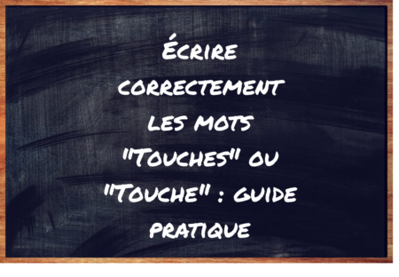 "Touches" ou "Touche" ?