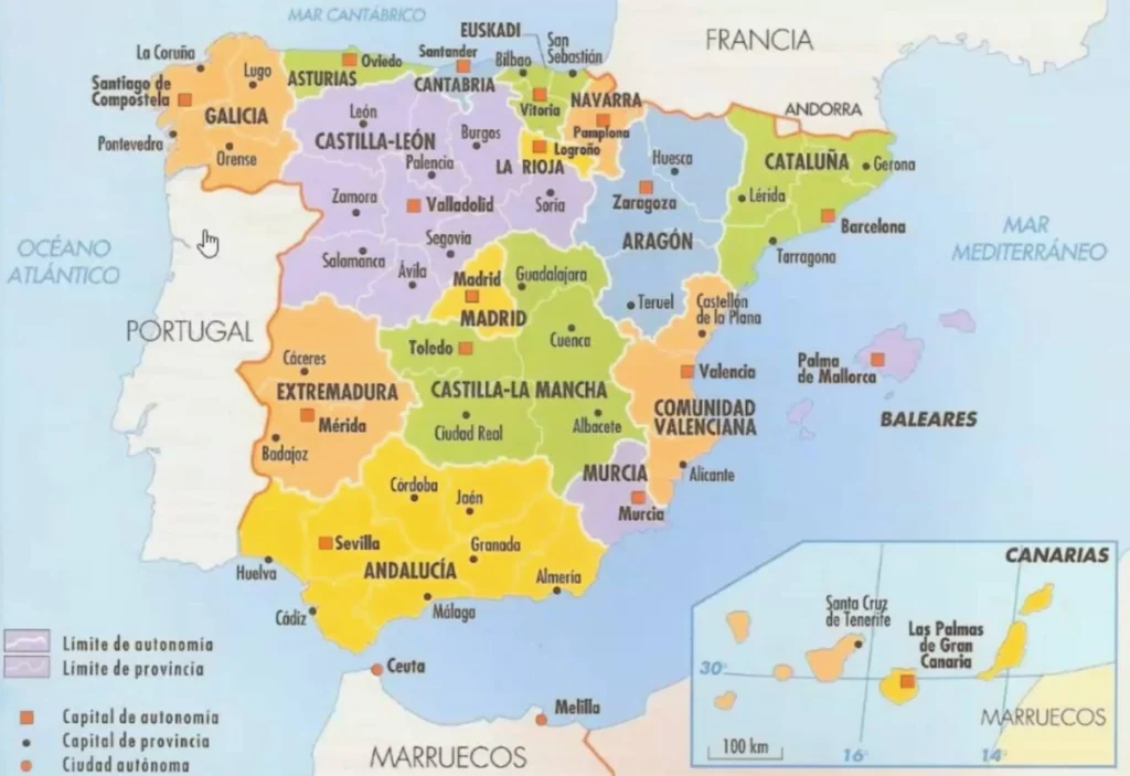 Les 17 R gions D Espagne Et Leurs Capitales Liste Carte Et Infos Les 17 R gions D Espagne Et Leurs Capitales Liste Carte Et Infos