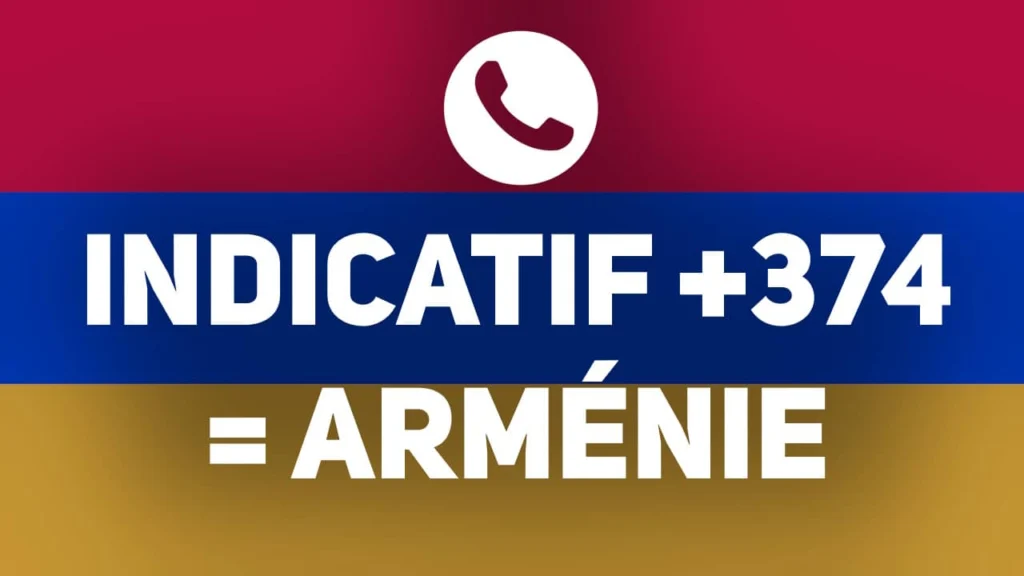 indicatif pays 374 Arménie
