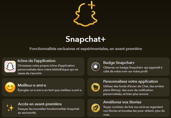 snapchat plus avantages