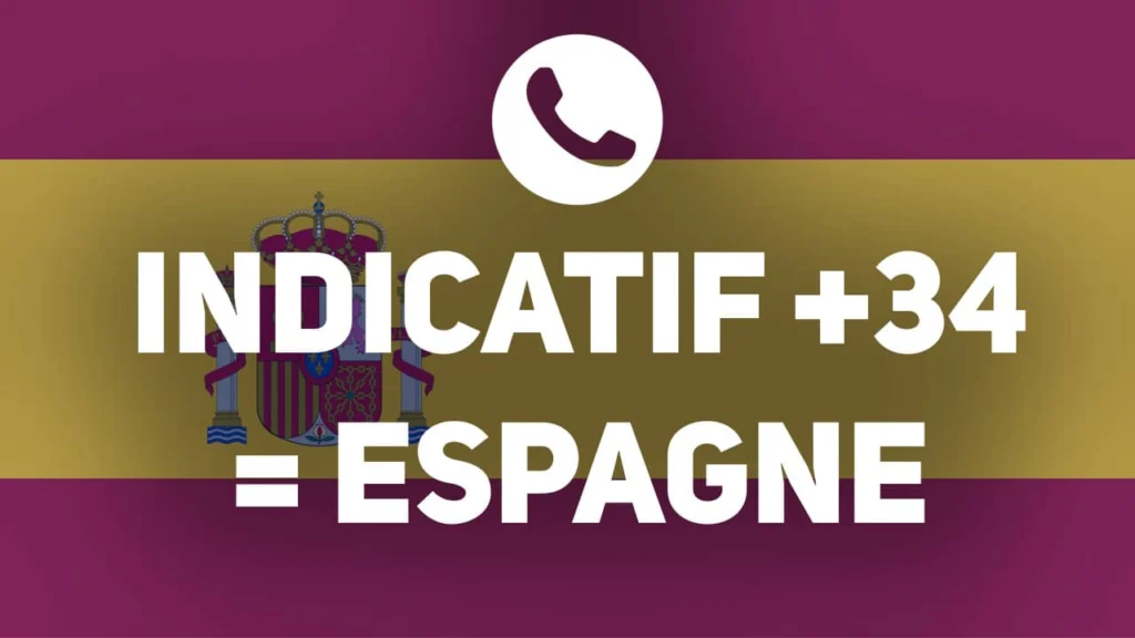 indicatif pays 34 Espagne