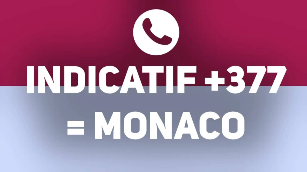 indicatif pays 377 Monaco