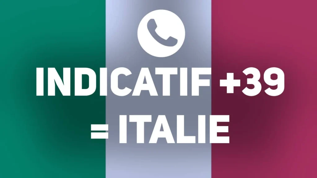 indicatif pays 39 Italie