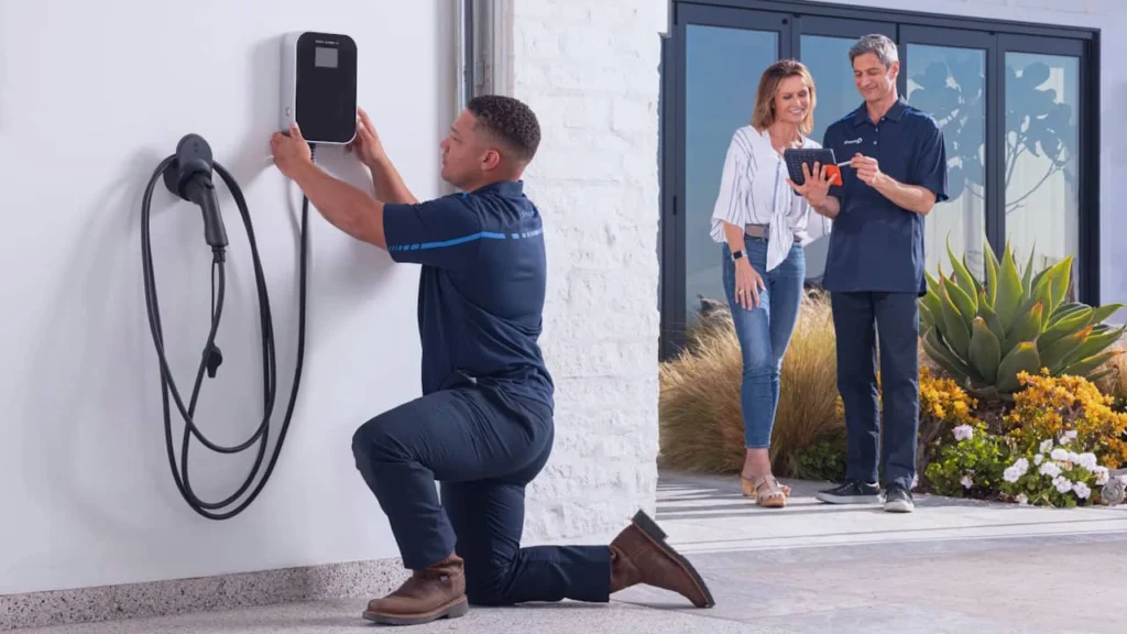 installation d'une borne de regarche pour véhicule électrique