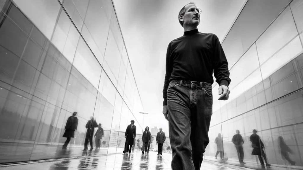 Steve Jobs en train de marcher pour réfléchir