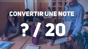 Convertir une note sur 20