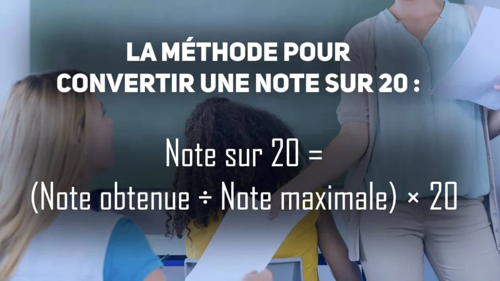 méthode pour ramener une note sur 20