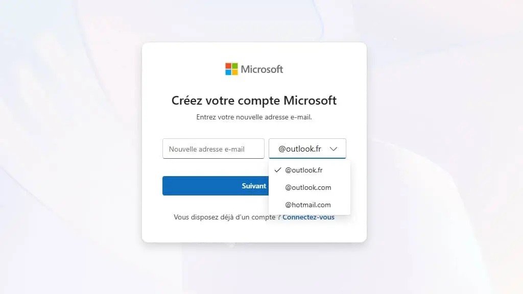 créer un compte microsoft hotmail outlook
