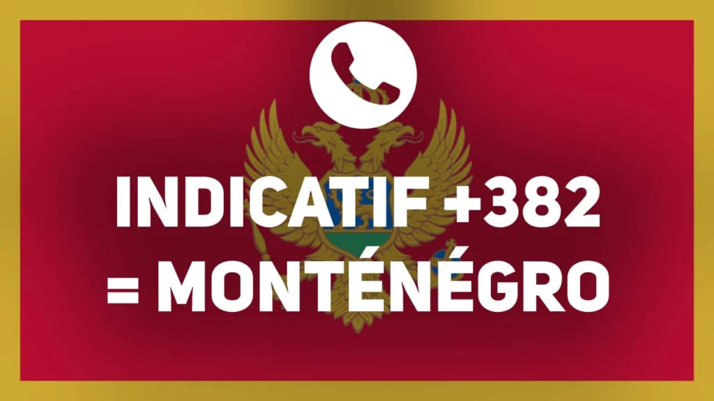 indicatif pays 382 Monténégro